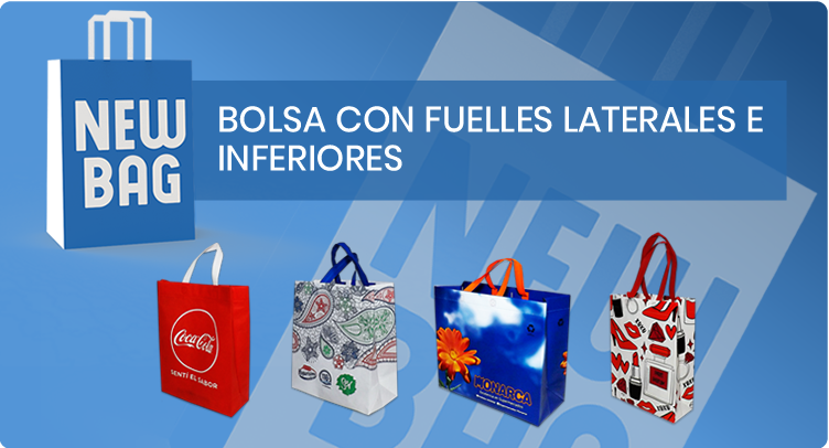Bolsa con fuelles laterales e inferiores de friselina